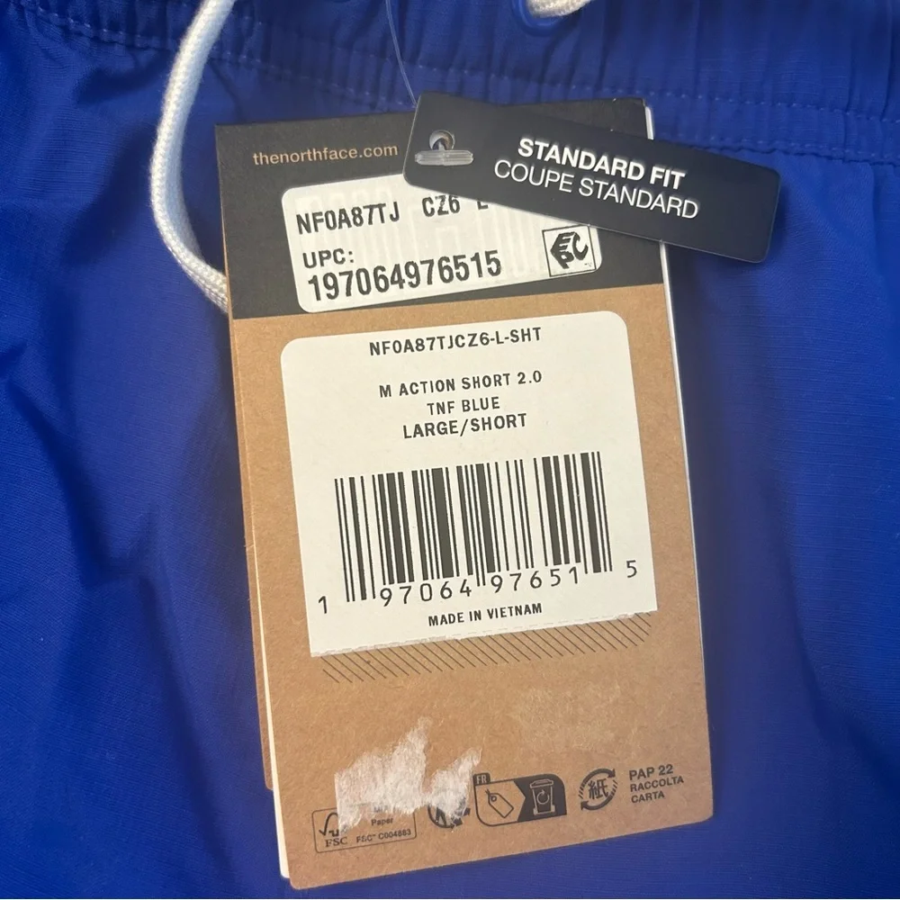 The North Face Men's Action Short 2.0, L Short, TNF Blue New